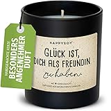 Freundin Duftkerze im Glas mit Spruch aus Soja - 100% natürlich handgemacht nachhaltig - persönlich Geschenk liebevolle Geschenkidee beste Freundin Freund Dankeschön Danke sag