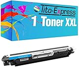 Tito-Express ProSerie 1 Toner Cyan XXL kompatibel mit HP CE311A mit 1.000 Seiten HP Color Laserjet Pro CP1021 CP1022 CP1023 CP1025 CP1025NW CP1026NW CP1027NW CP1028NW