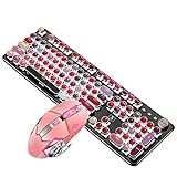 Tastatur Maus Set, In Voller Größe Gaming-tastatur- Und Maus-set, Drahtgebundenes Rgb-hintergrundbeleuchtung-gaming-tastatur-mechanisches Gefühl Mit Zahlen-tastatur Und Gaming-maus(Color:Schwarz)