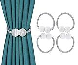 Libershine Magnetische Vorhang Raffhalter Vorhang Clips Seil Rückwärtige Vorhang Halter Schnallen Vorhang Binder Gardinenhalter für Haus Dekoration, für Zuhause und Büro Dekoration (4 Stücke)