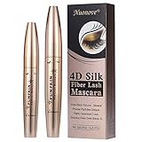 4D Silk Fiber Lash Mascara, 4D Mascara Fiber Lash mit Fasern, 4D Silk Fiber Wimperntusche, 4D Silk Mascara Waterproof, Wimpernverlängerung Wasserdicht schwarzer Länger Dicker Wimp