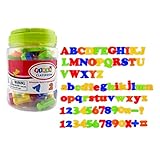 JZK Set 78 STK Magnetische Alphabet Buchstaben arabische Zahlen Mathe Symbole, Kinder pädagogisches Werkzeug Spielzeug Lehrmittel für Kleinkinder Vorschulkinder ab 3+