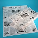 1000 Blatt Bio Einschlagpapier Hamburgerpapier Sandwichpapier Frischhaltepapier Pergamentersatz fettdicht Zeitung/mit Zeitungsdruck 38,5x50cm XL