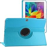 ebestStar - kompatibel mit Samsung Galaxy Tab 4 10.1 Hülle SM-T530, T533 T531 T535 Rotierend Schutzhülle Etui, Schutz Hülle Ständer, Rotating Case Cover Stand, Blau [Tab:243.4x176.4x8mm 10.1']