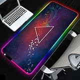 Abstrakte Flecken-Schmetterlings-Muster RGB Mauspads XXL Gaming LED Lichtgeschwindigkeit Teppich Schreibtisch Computer Soft Gamer Tastatur Schreibtischunterlage 1000 mm X 500