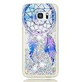 Hülle Kompatibel mit Samsung Galaxy S7 Edge Hülle Handyhülle Glitzer Flüssig Bewegende Silikon Glitzer Kreatives Clear Transparent Schutzhülle Treibsand Case mit Samsung S7 Edge (E,Samsung S7 Edge)