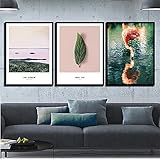 SMNVCKJ Moderne Wandbilder von Wohnzimmer, Schlafzimmer, Flur Moderne Wanddekoration-Wanddekoration Wohnung Poster Set Wandbild-mit Bilderrahmen PS-Rahmen (Mit PS-Rahmen,60 * 60cm)