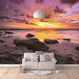 Aufkleber Sonnenuntergang Blick Auf Den Strand Zoll 3D Benutzerdefinierte Fototapete Wandbild Foto Kinder Schl Wandbild Tapete Wanddekoration fototapete 3d Vlies wandbild Schlafzimmer-200cm×140