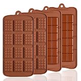 4 PCS Silikon Schokolade Formen, senhai 2 Arten von Break Apart Antihaftbeschichtung Candy Protein und Energie Bar Form Backblech …