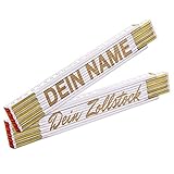 Zollstock mit Name personalisiert - Meterstab mit Gravur/individuelles und persönliches Geschenk mit Wunschtext personalisiert/Laserbeschriftung (Standard)