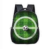 JTBDWOSK Cool Soccerly / Footbally Print Rucksack für 2-4 Jahre Kinder Kinder Schultaschen Kleine Kleinkindtasche Kindergartentaschen 44' L x 28' H x 13' B 3D gedruckter Schulrucksack Lunch Bag