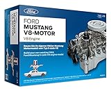 FRANZIS 67500 - Ford Mustang V8-Motor, hochwertiger Modell-Bausatz im Maßstab 1:3, 200 Bauteile zum Stecken und Schrauben, inkl. Soundmodul, Anleitung und Begleitbuch, für Auto-Fans ab 14 J