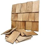 WeWi 200 Stück Dachschindel, handgeschlagen, nussbaumfarben 4x2,3x0,3cm - Kripp