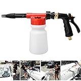 Youool Auto-Schaumpistole 900 ml, 2 in 1 Einstellbar Schaumlanze, Auto Cleaning Foam Gun Schaumkanone Gartenschlauch Anschließen zur Reinigung von Auto-und Motorradgärten Verw