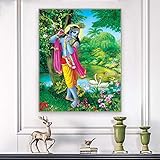 Puzzle 1000 teile Buddha Statue Buddhismus Indien Ganesha Leinwand Malerei Kunst Krishna Bild puzzle 1000 teile Pädagogisches intellektuelles Dekomprimieren von Spielzeugrätse50x75cm(20x30inch)