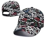 WXBYX Modische Graffiti-Mütze, verstellbare Baseballmütze, Hip-Hop-Rap lässige Kappe für Männer und Frauen, Schwarz I Am with L