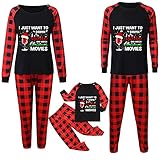 Weihnachten Schlafanzug Familien Weihnachten Pyjama Set Christmas Sleepwear Nachtwäsche für Familien Warmer Weihnachtsanzug Printed Home Kleidung Pyjamas 2 Stück