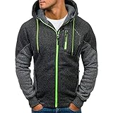 ZDDHOODY Herren Kapuzenpullover Kapuzenjacke Hoodie Slim Fit Moden Sweatshirt Langarm Pullover-Shirt mit Kapuze Sportjacke Outdoorjacke Herren Sweatjacke Hoodie Sweatshirt Kapuzenpulli W