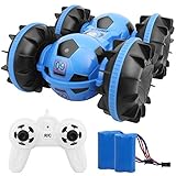 Ferngesteuertes Auto 360 Cross, 4WD RC Car 2.4 Ghz Technologie Wasserdicht RC Stuntauto Rennauto ferngesteuert Spielzeug Stunt Autos für Kinder Jungen Mädchen Outdoor Indoor 6-18 Jahre (Blue)