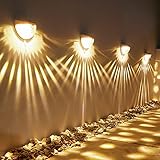 Puhui LED Aussenlampe Wasserdichte Solarleuchte Wasserdichte, Mit Bewegungsmelder Solarleuchten Badezimmer Schlafzimmer Zaunleuchten Dekorative Beleuchtung Auto-Sensing Gartenleuchten Solar-2Stück