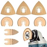 Oszillierendes Zubehör Set Mix Multitool Sägeblätter Kit Multifunktionswerkzeug für Kunststoff/Holz/Soft Metal Cutting für Fein Multimaster Makita Einhell,8 Stück