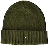 Tommy Hilfiger Herren Pima Cotton Beanie-Mtze, Olivenholz, Einheitsgröß