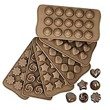 Schokoladenform Silikon DIY Pralinenform Aus Silikon Lebensmittelqualität Silikonform Für Schokolade Antihaftbeschichtung Chocolate Mold Set Für Schokoladen, Götterspeise, Pudding, Gelee, Süßigk