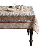 Maison d' Hermine Romane Tischdecke aus 100 % Baumwolle, für Küche, Esszimmer, Tischplatte, Dekoration, Partys, Hochzeiten, Erntedankfest, Weihnachten, quadratisch, 137 x 137