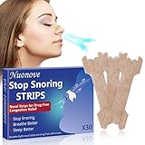 Nasenpflaster Schnarchen, Nasenstrips, Gegen Schnarchen, Schnarchstopper für maximalen Halt in der Nacht beim Schlafen gegen Schnarchen und bessere Nasenatmung beim Sport, 30 Stück