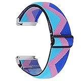 GhrKwiew Quick Release Strap for Fitbit Versa, Weiches Stretchy Loop Atmungsaktives Uhrenarmband Armband Damen Herren Verstellbares Ersatzarmband für Versa/Versa 2/ Versa Lite (L01)