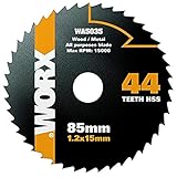 Worx HSS Sägeblatt 85 mm. 44 Zähne. 1 Stück. WA5035