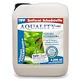 AQUALITY Aquarium Flüssiges Filtermedium (Kristallklares Aquariumwasser - Entfernt Schadstoffe - Besserer Pflanzenwuchs - Wasseraufbereiter - Wasseraufbereitung), Inhalt:5 L