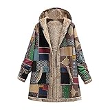 Plüschmantel Damen Teddy Lang Teddymantel mit Kapuze Mädchen Schwarz Fleecejacke Fleecemantel Plüschjacke Wintermantel Winterjacke Herbstjacke Fleece Plüsch Mantel Herbst Jacke Mantel Kapuzenjack