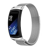 Linksky Kompatibel mit Samsung Gear Fit 2 / Gear Fit 2 Pro Armbändern, austauschbares Edelstahlband für Samsung Gear Fit 2 (SM-R360) / Gear Fit 2 Pro (SM-R365)