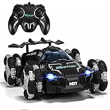 Ferngesteuertes Auto, BMSARE RC Auto mit LED Licht, 2,4GHz 360° Rollendes Sprühen Drift Auto mit Wiederaufladbares Akku, 4WD High Speed 20km/h Offroad Auto für Kinder Geburtstags Geschenk