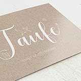 sendmoments Einladungskarten Taufe, Goldener Schriftzug, 5er Klappkarten-Set C6, personalisiert mit Text, wahlweise Goldfolien Veredelung & persönliche Bilder, optional Design-Umschläg