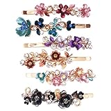 6TLG Farbenfrohe Altmodische Blumen Design Metall Haarspangen Accessoires Frauen Mädchen…