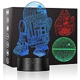 3D Lampe, ZNZ LED Illusion Led Nachtlicht, 16 Farbwechsel 3 Modell mit Remote & Smart Touch Lampe Weihnachts Geschenke für Kinder Männer F