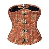 ChengBeautiful Gothic Bustier Kurvige Taille mit kurzem Oberkörper Hochleistungs- Taillentrainer mit Doppelstahlknochen Vintage Corsagen (Farbe : Yellow, Size : S)