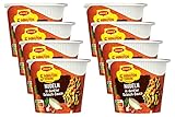 Maggi 5 Minuten Terrine Nudeln in dunkler Gulasch-Sauce, leckeres Fertiggericht, Instant-Nudeln mit herzhaften Rindfleisch-Würfeln, 8er Pack (8 x 60g)