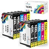 Q-image 16XL Druckerpatronen Ersatz für Epson 16 XL Patronen Kompatibel für Workforce WF2630 WF2510 WF2760 WF2530 WF2520 WF2540 WF2750 WF2660 WF2650 WF2010 (10er-Pack)