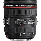 Canon Zoomobjektiv EF 24-70mm F4L IS USM für EOS (77mm Filtergewinde, Autofokus, Bildstabilisator), schw