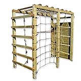 Gartenpirat Klettergerüst Premium mit Kletterwand Spielgerüst aus Holz für den Garten mit Reck