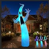 JF Deco Aufblasbare 2,7 m Halloween Ghost Terrible mit Flash Farbwechsel Licht Dekor Indoor Outdoor Yard Rasendek