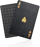 BIERDORF Schwarzer Diamant Kunststoff Pokerkarten Plastik wasserdichte Spielkarten- 1 Deck von Spielkarten Plastik