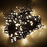 LED fairy lights with 180 LEDs, warm white, 1.65 m, 1650 cm, lighting for indoor and outdoor use, garden decoration, C