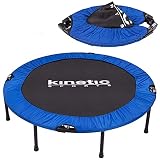 Kinetic Sports Fitness Trampolin, TOP Marke Testbild Auszeichnung!, Indoor Minitrampolin, Sprungtraining, Smart Jumping Workout, platzsparend faltbar, Ø 122cm, bis 100kg