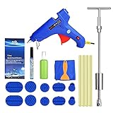 Bouilloire 21PCS Auto Dellen Reparaturset Mit Klebepistole, Ausbeulwerkzeug Für Autokarosserie, Lackfreies Beulen Reparatur Set, Professionelles Dent Repair Kit Für Karosserie-Hagelschäden, Türb