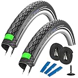 Marathon SCHWALBE GreenGuard 28' (37-622) 2 Stück Fahrradreifen Set (inkl.2 Schwalbe AV 17 Schläuche)