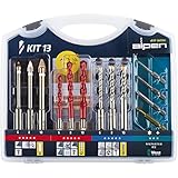 Alpen Profi Bohrer-set und Bit-set 13 Teilig / 9 Bohrer, 4 Bits Universal- Fliesen- und Hammerbohrer 6, 8, 10